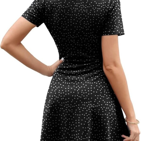 Women's Elegant Knee Length Dresses Vintage 50s Office Casual Floral Print Work - Picture 2 of 6